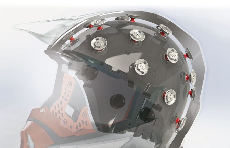 Kask enduro D z systemem amortyzacji wstrząsów