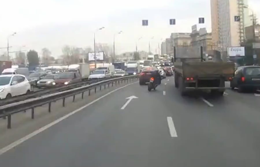 Szczęściarz w korku