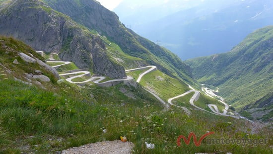 Tremola, stara droga przez Przełęcz św. Gotarda