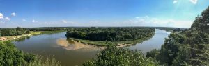 Drohiczyn widok na Bug z G&oacute;ry Zamkowej Panorama