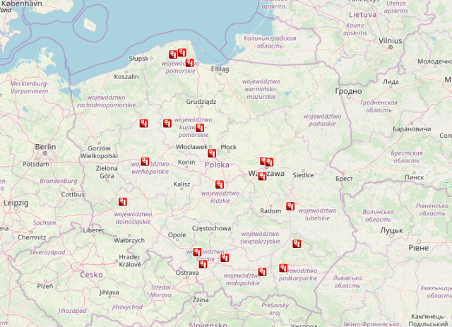 Aktualna mapa rejestrator&oacute;w przejazdu na czerwonym świetle 2019/2020