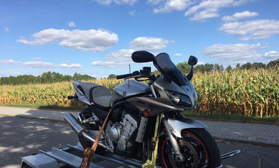 yamaha fazer fzs  zakup motocykla transport przyczepka