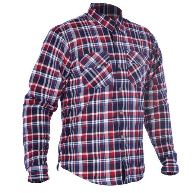 koszula retro vintage classic klasyczna cruiser chopper Oxford Kickback shirt Red & Blue