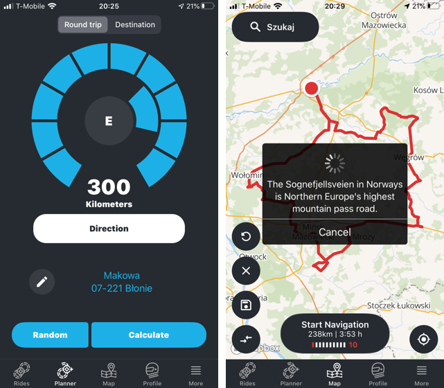 Aplikacje na telefon dla motocyklist&oacute;w – Calimoto [RECENZJA, TEST, OPIS FUNKCJI]