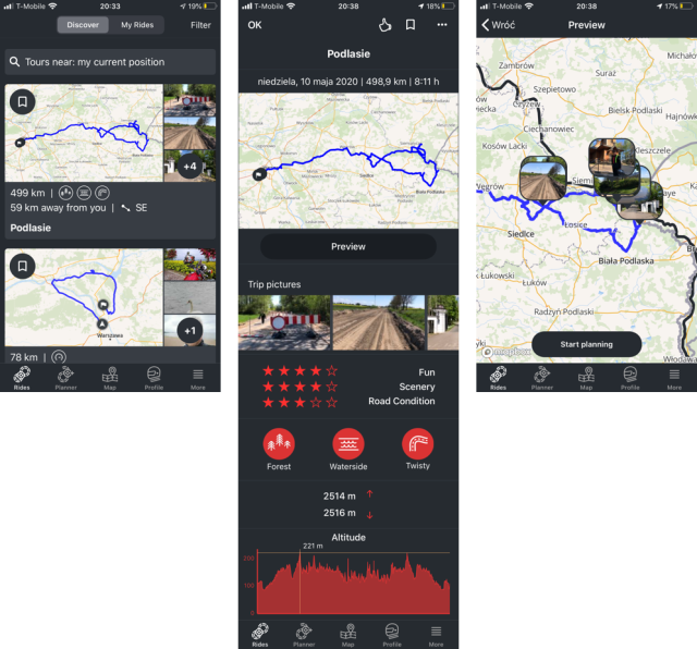 Aplikacje na telefon dla motocyklist&oacute;w – Calimoto [RECENZJA, TEST, OPIS FUNKCJI]