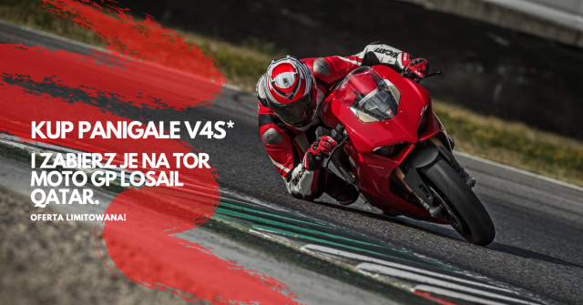 Kup Ducati Panigale V4S – dostaniesz na trackday na torze Losail w Katarze!