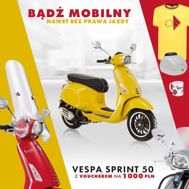 Vespa Primavera 50 oraz Vespa Sprint 50 teraz z voucherem wartości 1000 zł!