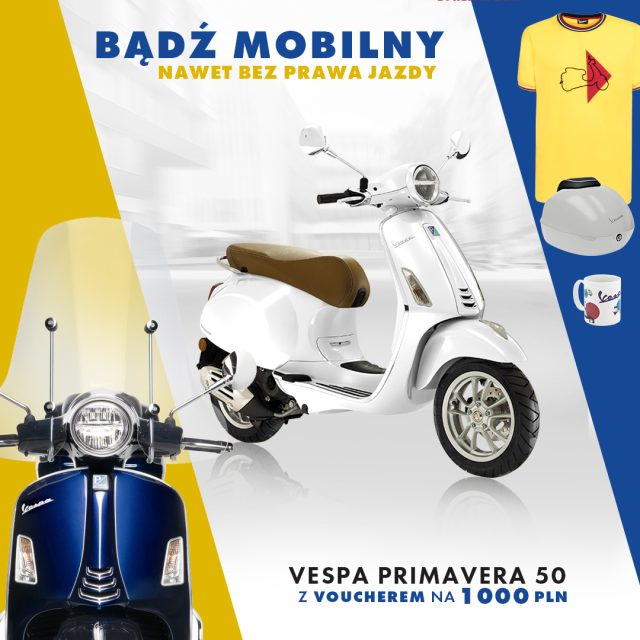 Vespa Primavera 50 oraz Vespa Sprint 50 teraz z voucherem wartości 1000 zł!