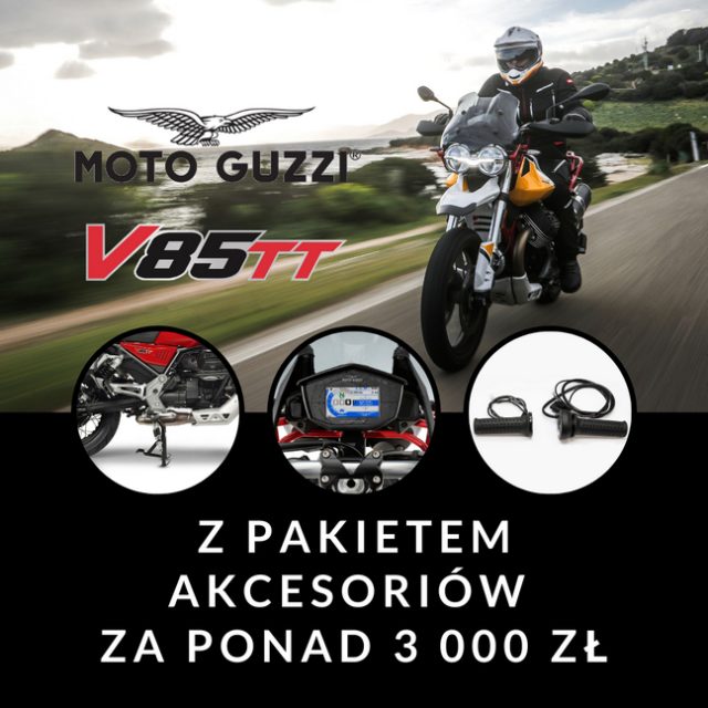 Moto Guzzi V85TT teraz z pakietem akcesori&oacute;w za ponad 3000 zł – GRATIS!