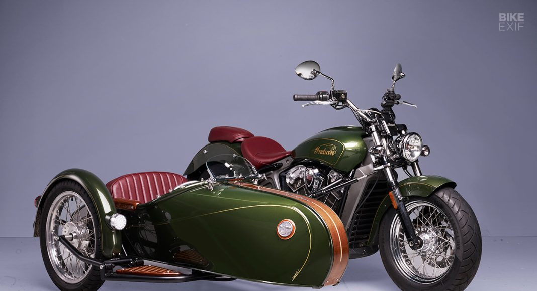 indian Scout  z wózkiem bocznym