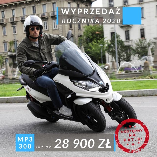 Wyprzedaż najmocniejszych skuter&oacute;w dostępnych na kat. B! PIAGGIO MP3&nbsp;300 i 500!