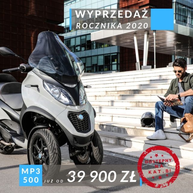 Wyprzedaż najmocniejszych skuter&oacute;w dostępnych na kat. B! PIAGGIO MP3&nbsp;300 i 500!