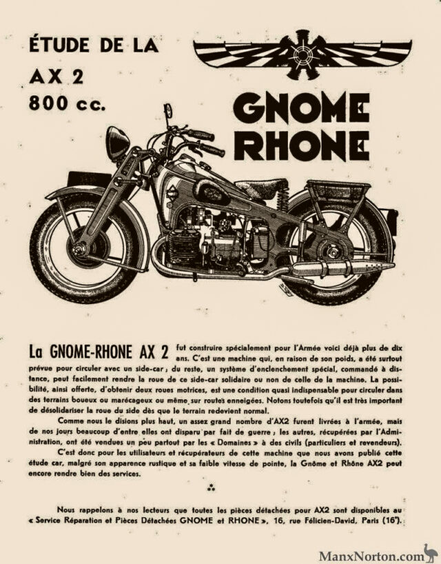 Gnome-Rhône AX2 &#8211; francuski protoplasta BWM R75 i Zundappa KS750, który pokonał trasę Dakaru