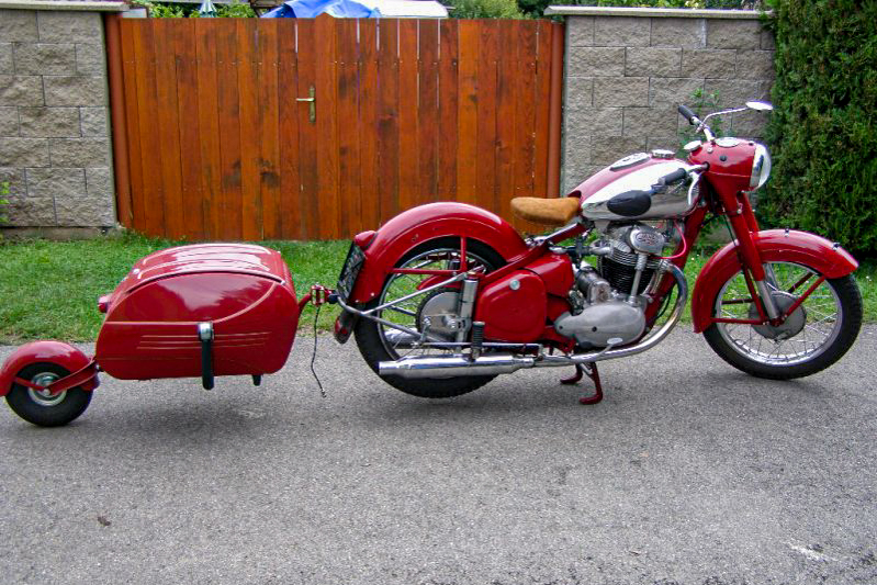 Przyczepka motocyklowa PAV motocykl zabytkowy retro vintage