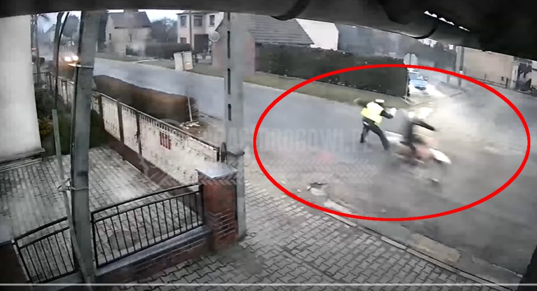 motocyklista potrącił policjanta ucieczka przed policją nie zatrzymanie się do kontroli