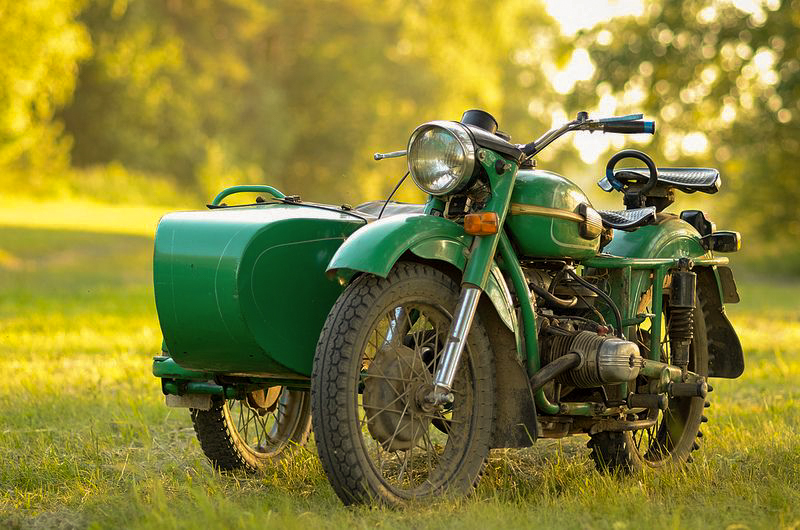 Ural M67-36 radziecki motocykl z koszem wózkiem bocznym wojskowy milicyjny policyjny Ural M radziecki motocykl z koszem wózkiem bocznym wojskowy milicyjny policyjny