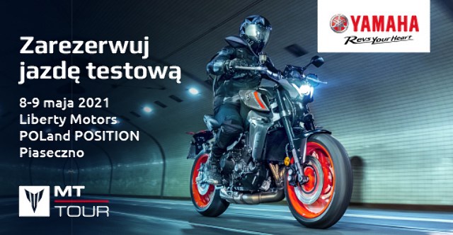 Yamaha MT Tour 2021 – przetestuj japońskie nakedy najpierw w Piasecznie, potem w Szczecinie!