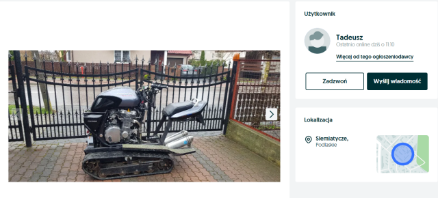 Honda CB1000 w nietuzinkowej konfiguracji z gąsienicami