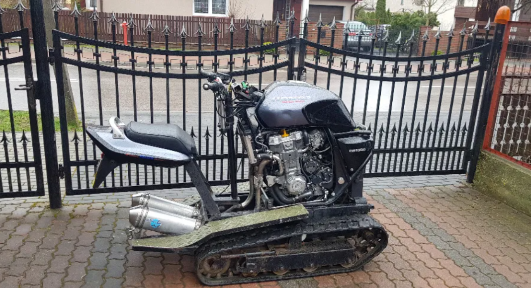 OLX pojazd gąsienicowy honda cb  silnik leo vince wydech