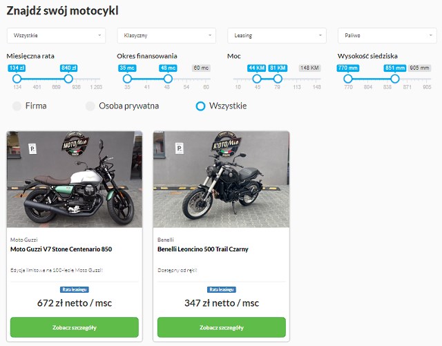 MotoPlatforma.pl – Wirtualny Salon Motocyklowy: wybierz, dopasuj, sfinansuj i kup przez Internet
