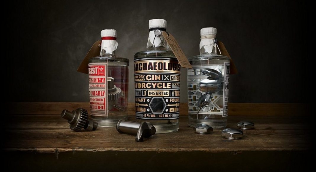 gin dla motocyklistów z częściami od motocykli