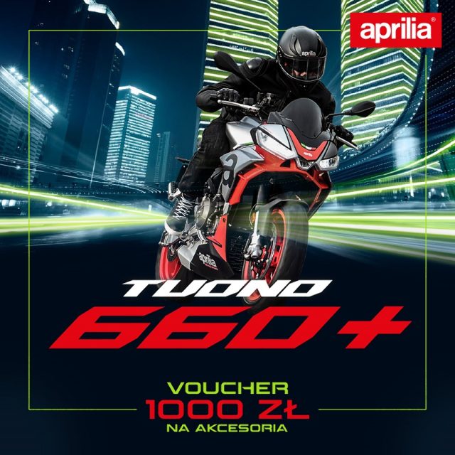Aprilia Tuono 660 + voucher na akcesoria o wartości 1000 zł!
