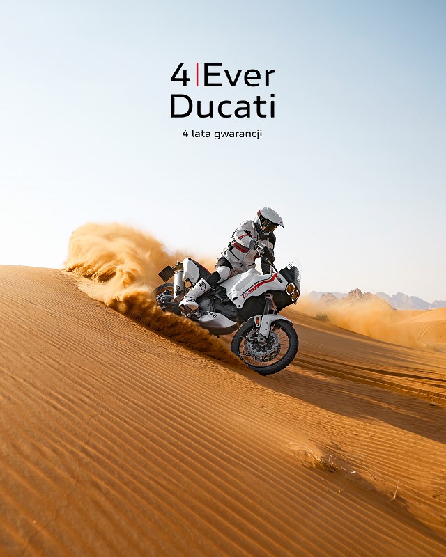 4Ever Ducati: 4 lata fabrycznej gwarancji bez limitu kilometr&oacute;w na wszystkie modele Ducati