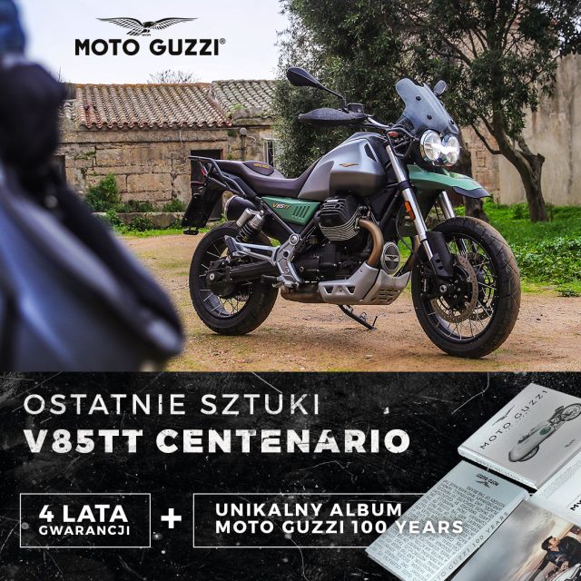 Moto Guzzi przygotowało specjalne dodateki do wszystkich kupionych V85TT Centenario oraz V9 Bobber Centenario