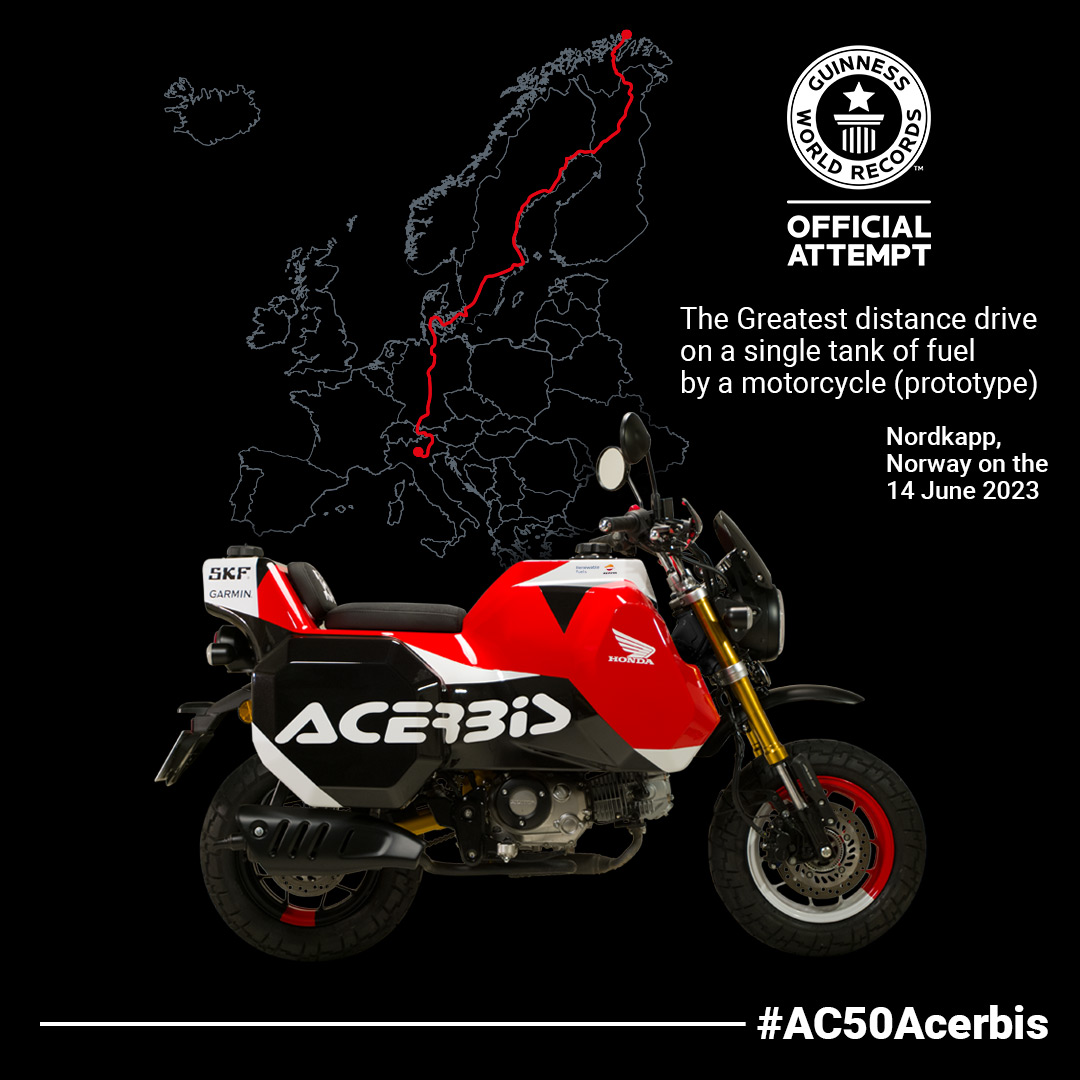 Z Włoch na Nordkapp na jednym tankowaniu. Rekord Guinessa firmy Acerbis