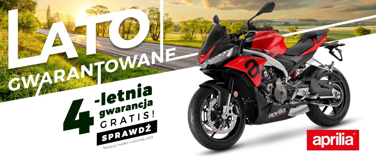 Lato gwarantowane! Motocykle i skutery Aprilia, Moto Guzzi, Piaggio i Vespa teraz z 4-letnią gwarancją!