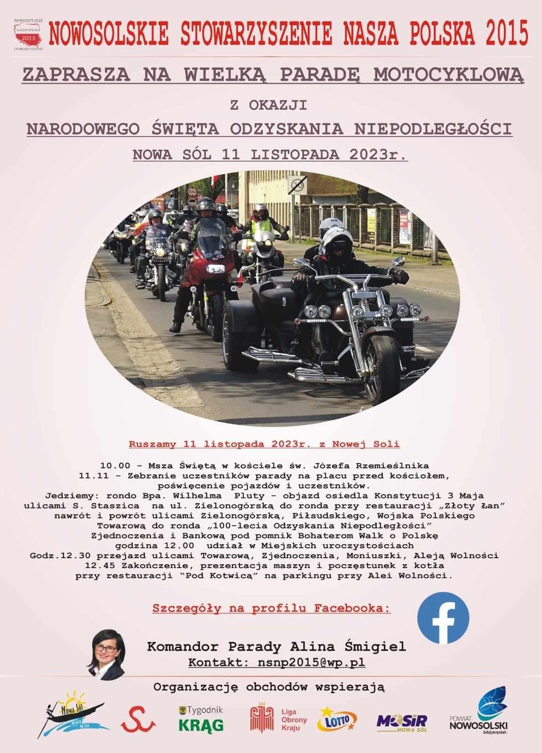 Parady motocyklowe w Narodowe Święto Niepodległości 11 listopada [kalendarz, kiedy i gdzie zlot]