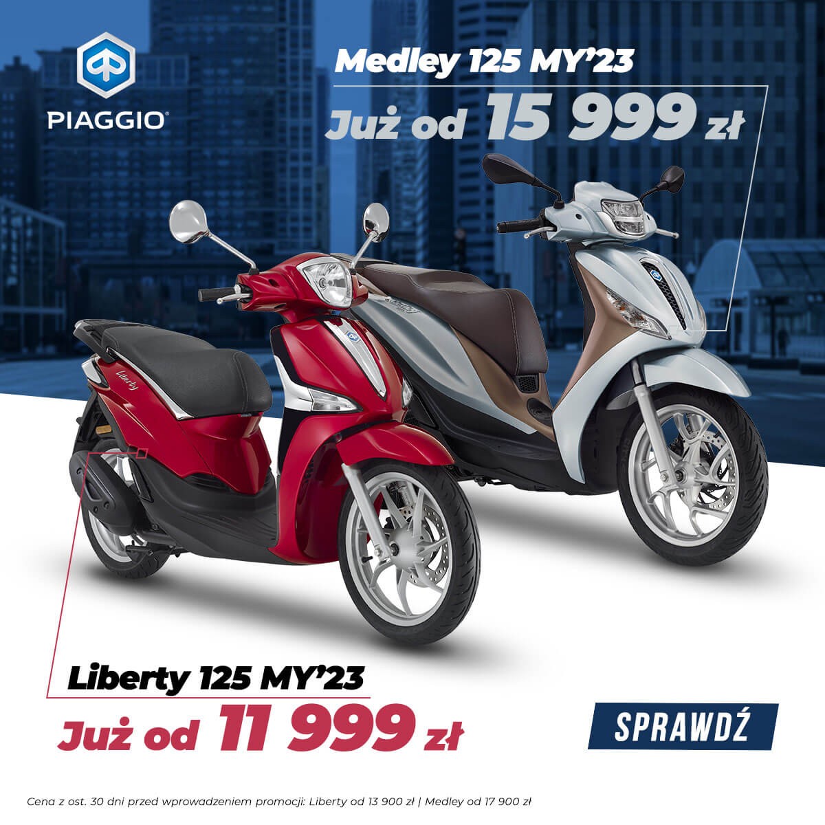 Zacznij wiosnę na włoskim skuterze. Wyjątkowe ceny na modele marki Piaggio