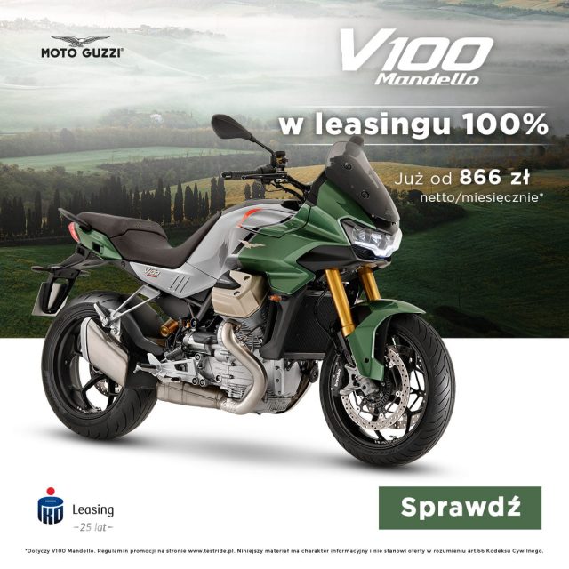 Moto Guzzi nie czeka na lato z gorącymi promocjami! Nowe V85TT lub V100 za kilkaset złotych miesięcznie!