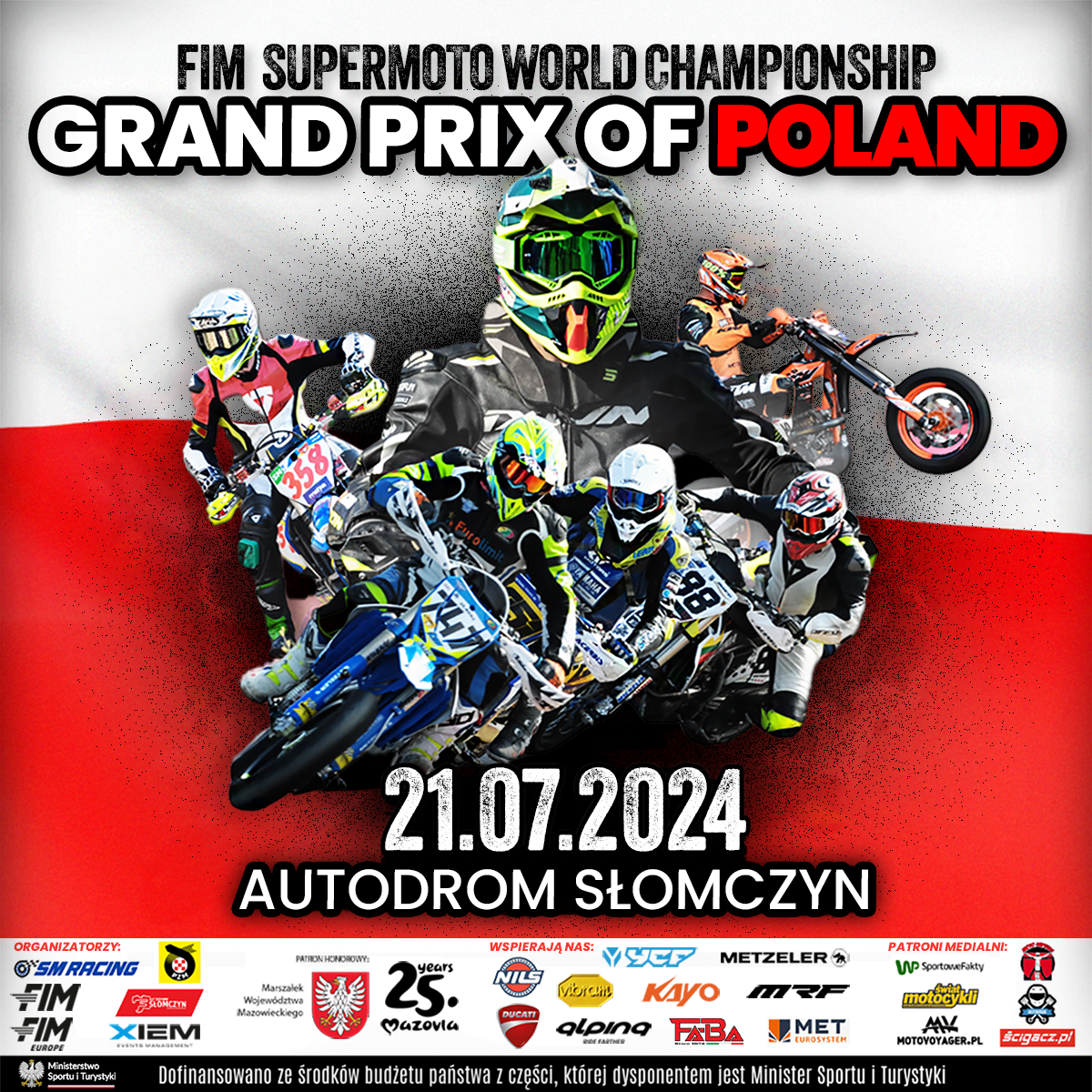 Runda MŚ Supermoto nadchodzi. Niezwykłe widowisko na Autodromie Słomczyn już 21 lipca!