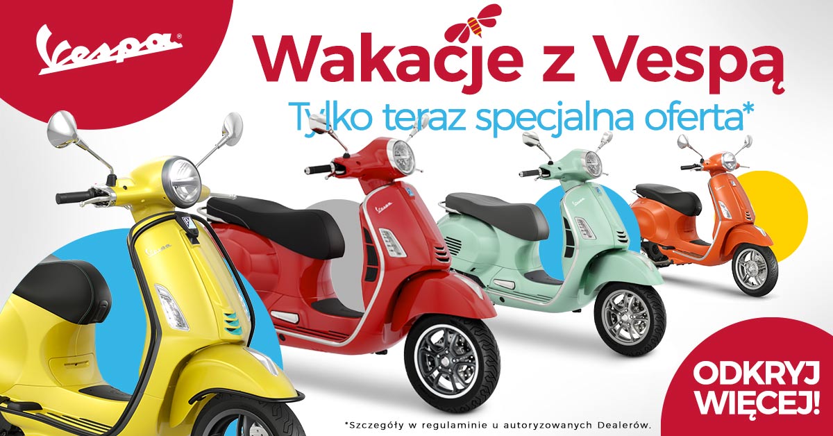 Włoskie wakacje. Specjalna oferta na skutery marki Vespa!