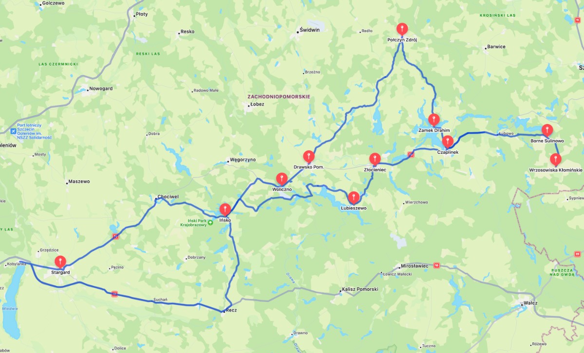 Woj. zachodniopomorskie: nowoczesne i dzikie zarazem. Co zobaczyć, gdzie pojechać? [Motocyklowa Polska na weekend, trasa, mapki, GPX]
