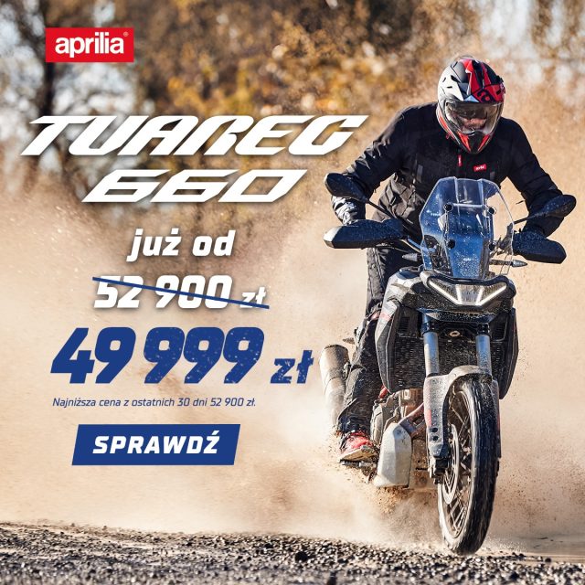 Jesień się zbliża, a z nią nadchodzi mega promocja w salonach Aprilii! Teraz RS 457, RSV4 i Tuareg w świetnych cenach!