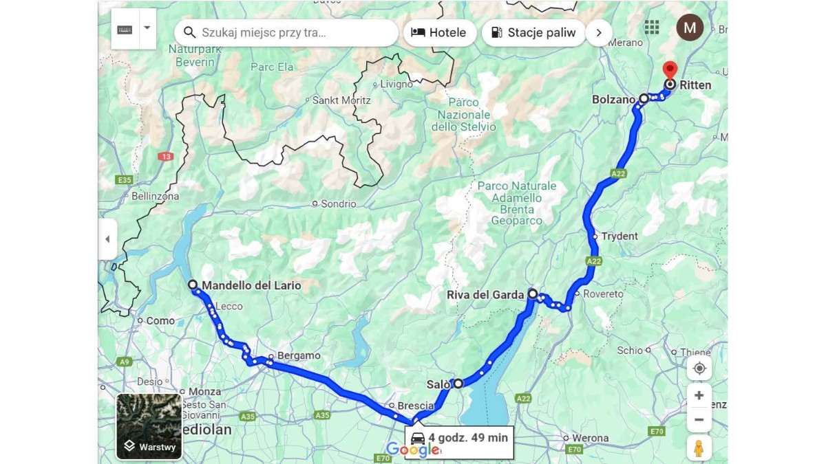 Na Mandello do Mandello. Dziennik motocyklowej podr&oacute;ży do kolebki Moto Guzzi [trasa, mapki, relacja, Włochy]