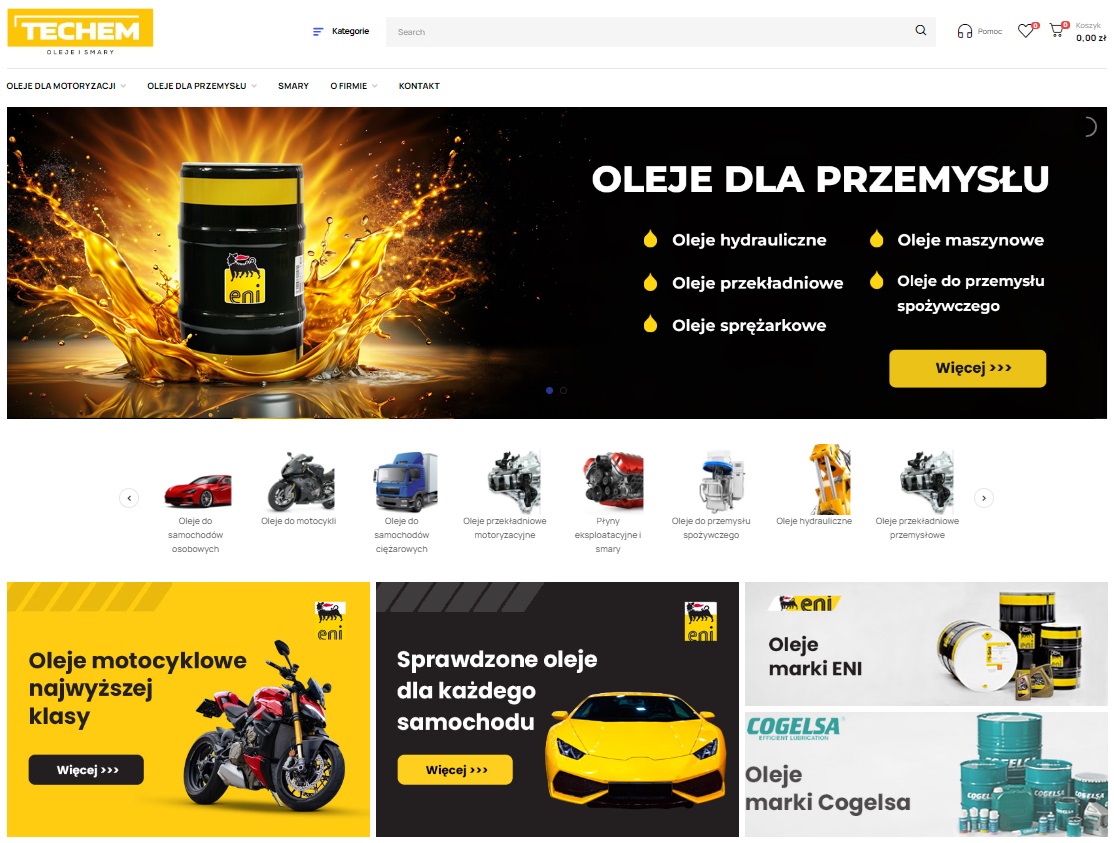 BP Techem sklep z olejami eni 1