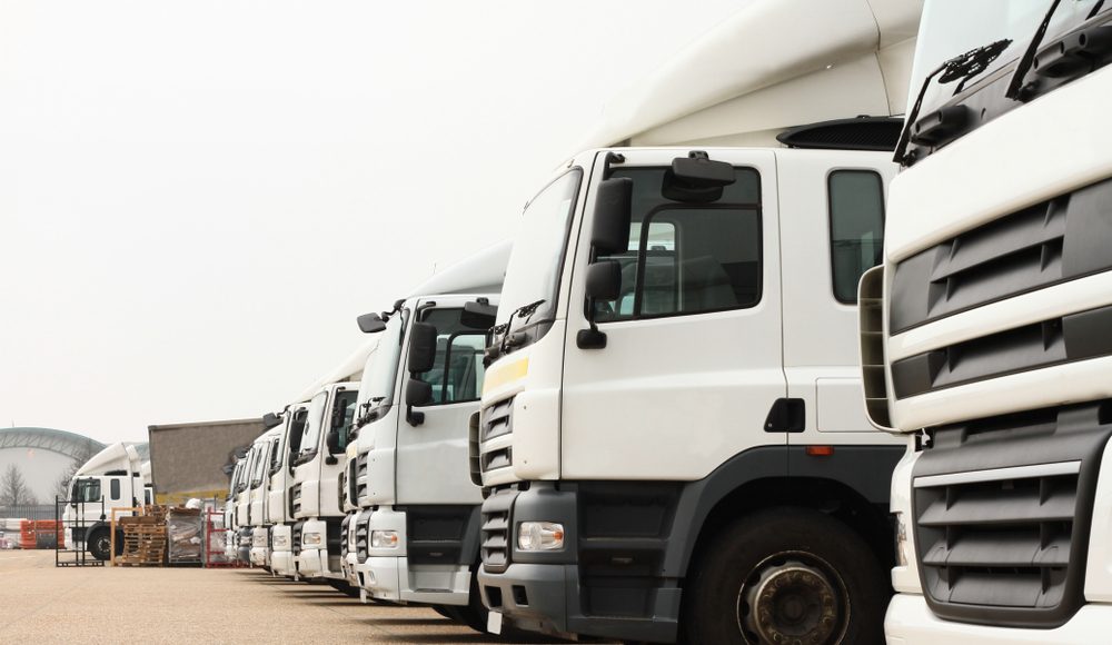 Lorries,Parked,Up,Outside,A,Company's,Car,Parking,Area,Ready