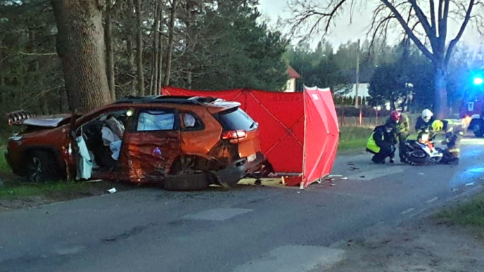 Wypadek motocyklistow Aleksandrow Lodzki