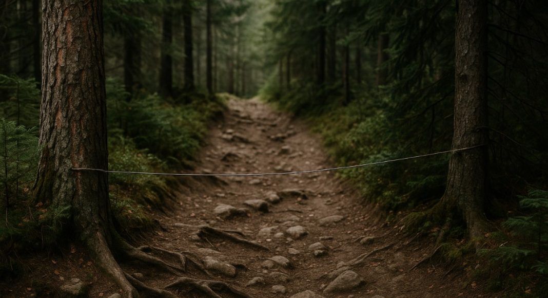linka zylka szlak pulapka na motocyklistow