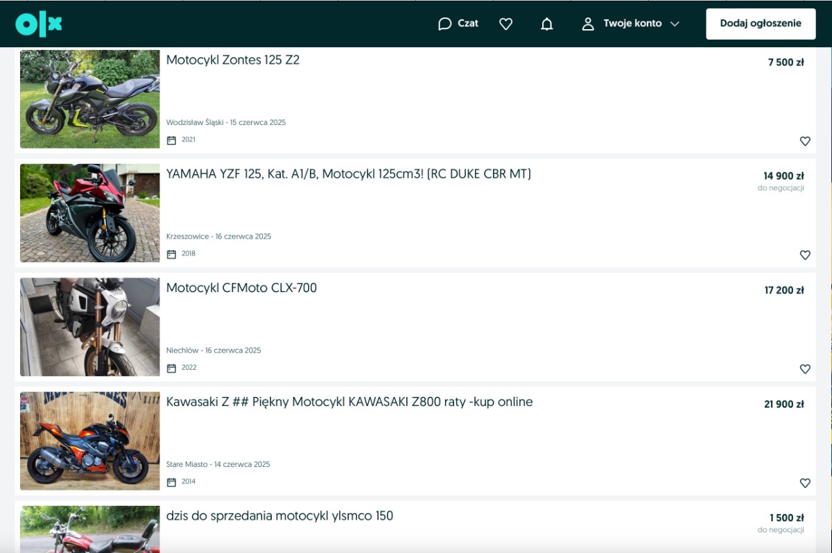 OLX ogloszenia motocykle OLX ogloszenia motocykle
