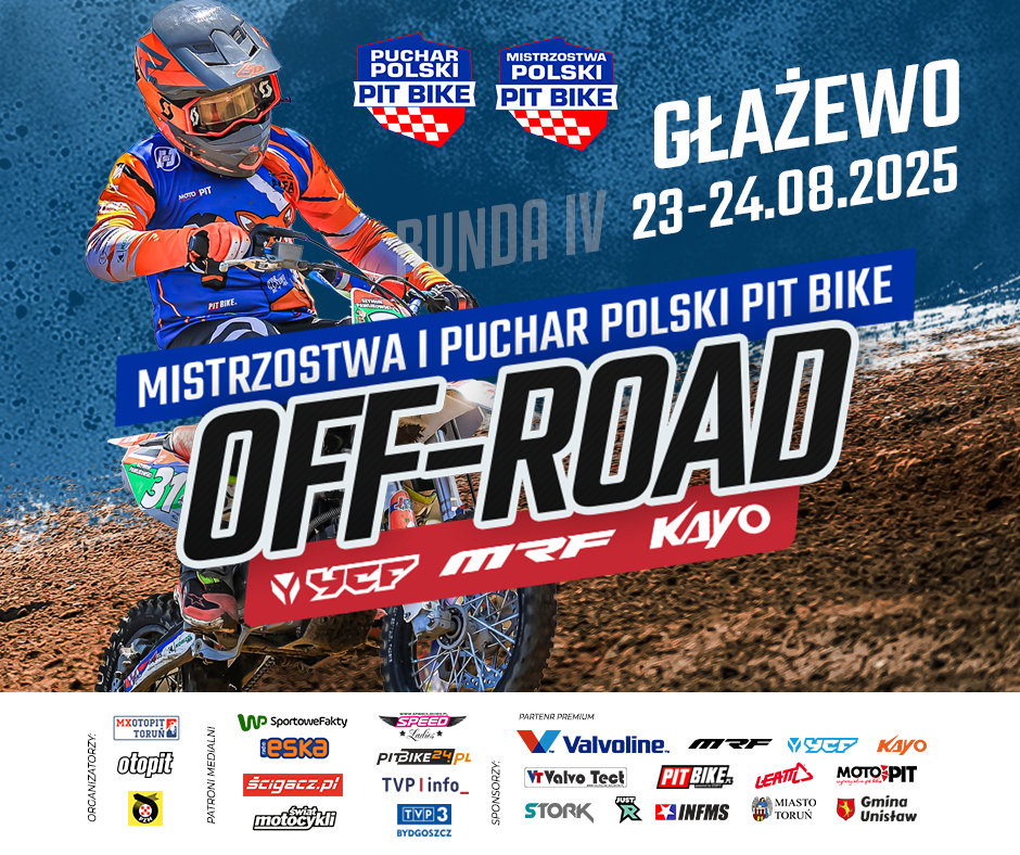 plakat pitbike Glazewo 2025