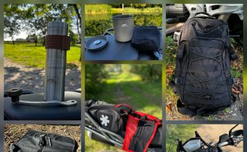 Sprzęt survivalowy na motocyklu. Przetestowaliśmy 13 produktów polskiej marki Helikon-Tex Helikon Tex test sprzetu survivalowego biwakowego dla motocyklisty