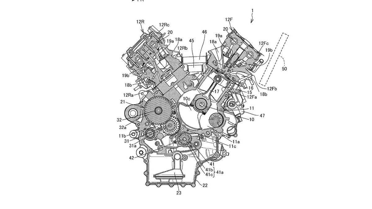 Honda silnik V4 patent 2025