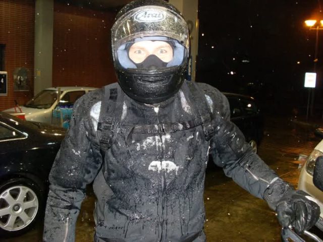 jazda motocyklem zima