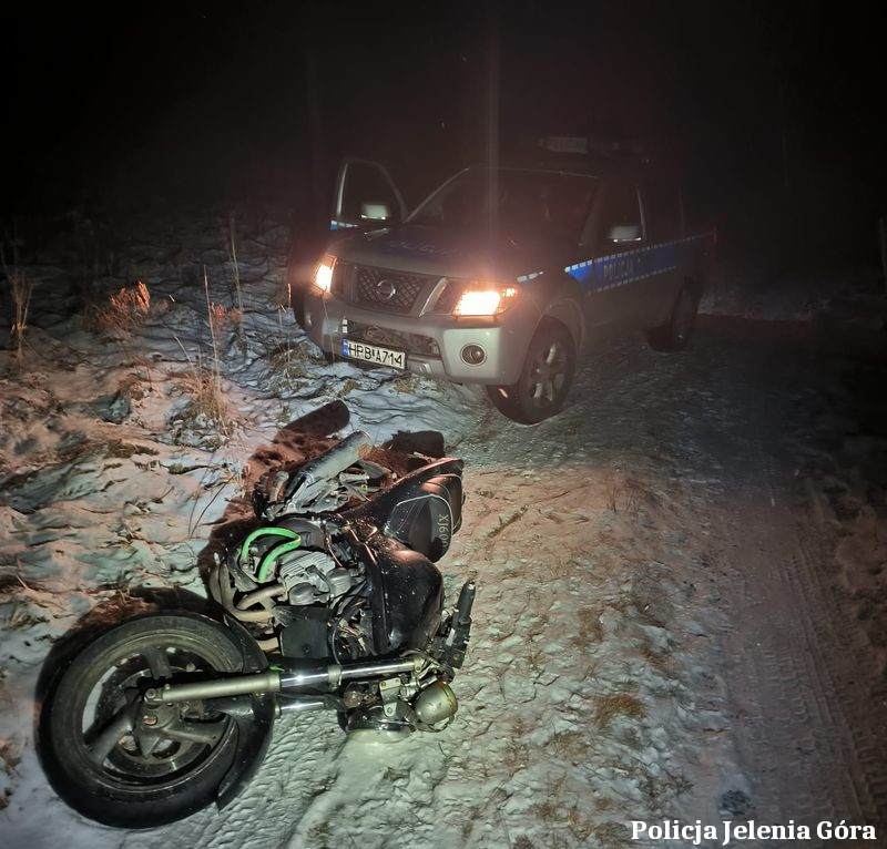 Poscig ucieczka policja zima Karkonosze 1