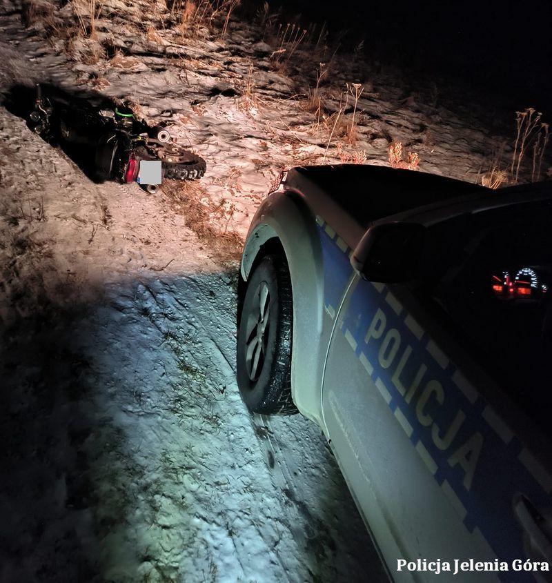 Poscig ucieczka policja zima Karkonosze 2