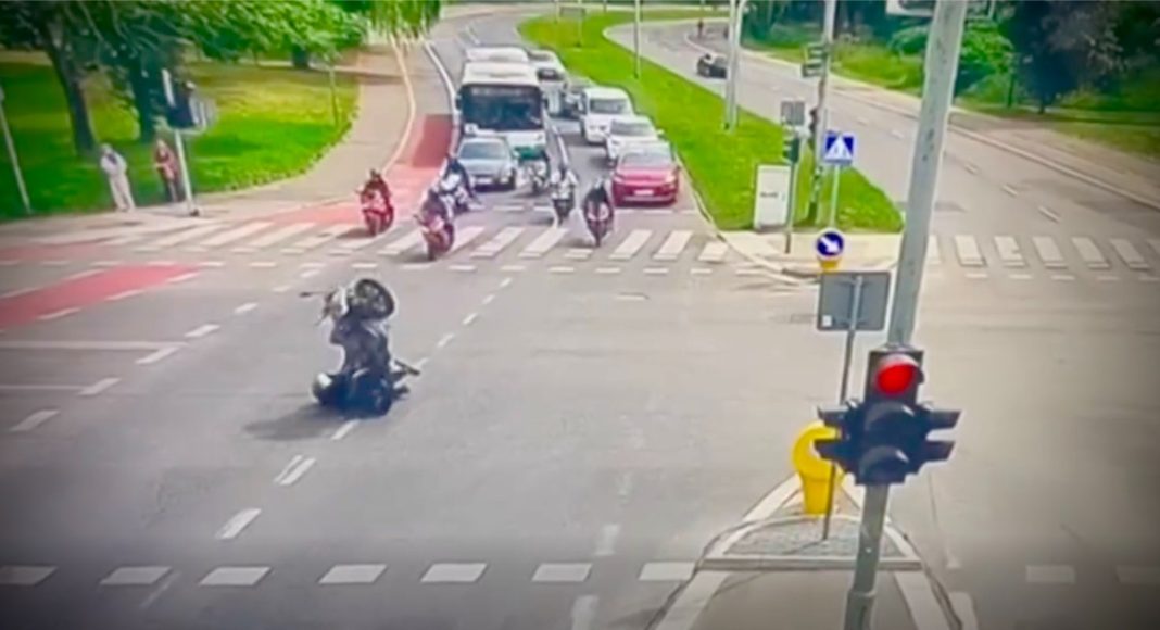 nieudane wheelie KMP Szczecin